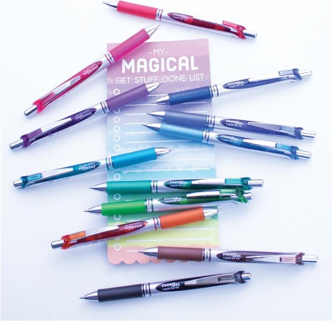 Actual product image Pentel EnerGel Xm (Red, Silver, 1 x)