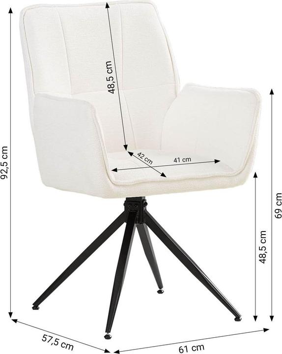 Produktbild Homestyle4u Esszimmerstuhl Drehbar