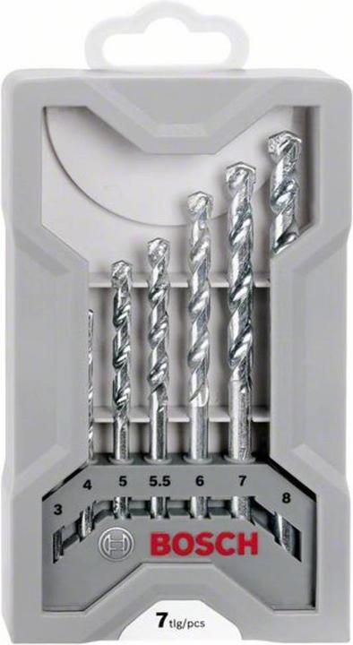 Productafbeelding Bosch Professional Zubehör Hardmetalen Steen Draaiboor (3 mm, 4 mm, 5 mm, 6 mm, 7 mm, 8 mm)
