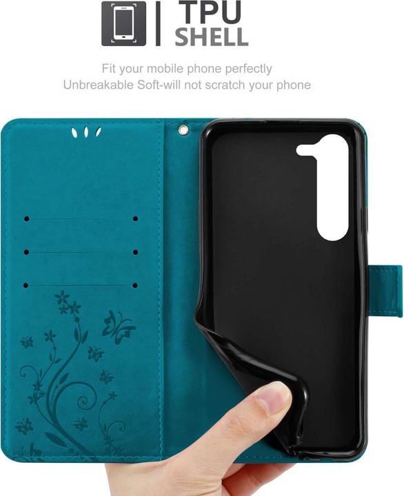 Produktbild Cadorabo Hülle für Samsung Galaxy S23 mit Blumen Muster (Samsung Galaxy S23)