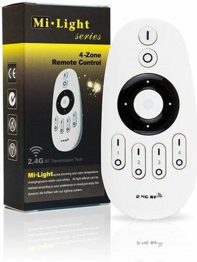 Actual product image Milight Touch radio remote control Unicolor 4-Zone