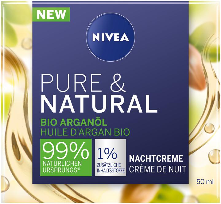 Image du produit NIVEA Huile d'argan biologique pure et naturelle (50 ml, Crème de nuit)