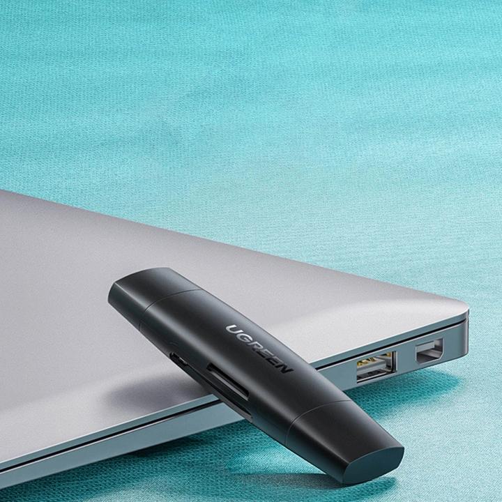 Image du produit Ugreen CM304 USB + USB-C Adapter Lecteur de cartes SD + microSD (noir) (USB-C)
