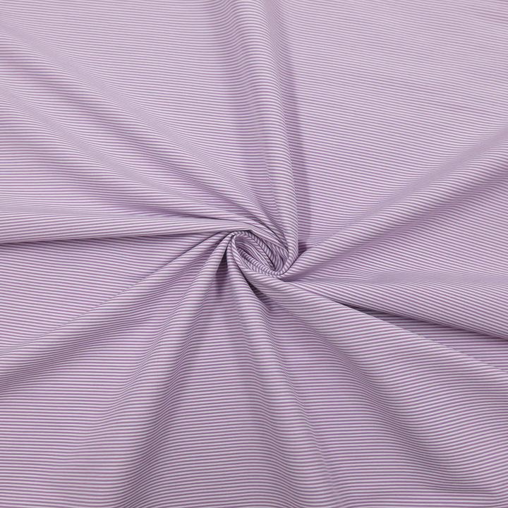 Image du produit Stoffrestposten Coton - Fines rayures transversales lilas - Quantité minimale de vente : 1 mètre