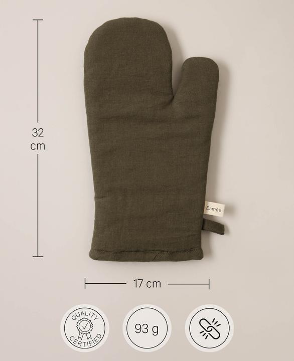 Image du produit Esmée Gant de four -Mixte lin (Remplissage : Polyester, 50% lin / 50% coton biologique)