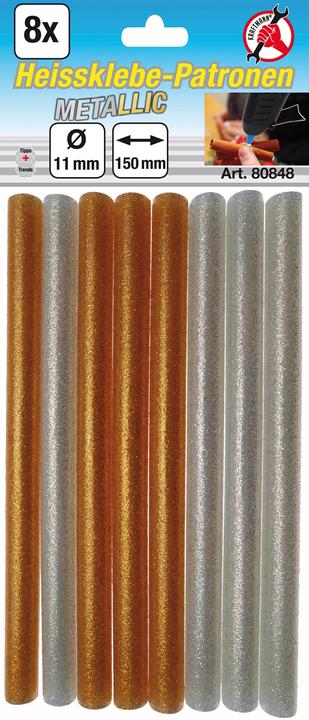 Actual product image BGS Glue Sticks gold/silver metallic Ø 11 mm, 150 mm 8 pcs.