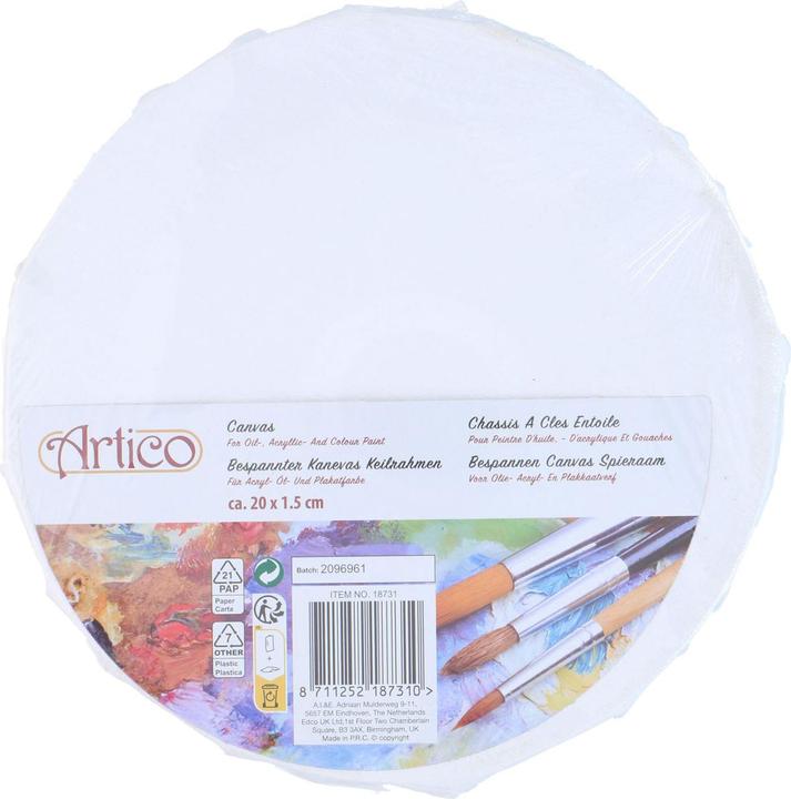 Natura Punto Stretched Canvas Round