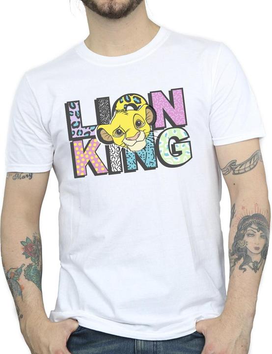Actual product image Disney Mens The Lion King Pattern Logo T-Shirt (XL)