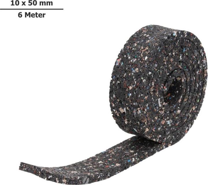 Produktbild Sanpro Gummi Rolle / Antirutsch-Matte / Bautenschutzmatte / Terrassen Pad, Breite 50 mm, Höhe 10 mm, Länge