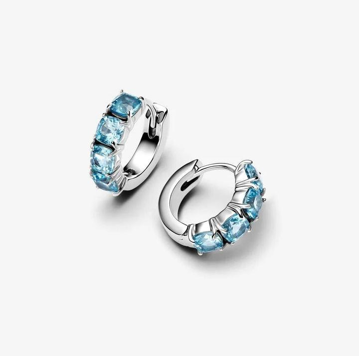 Immagine prodotto Pandora Orecchini a cerchio azzurri (Argento 925)