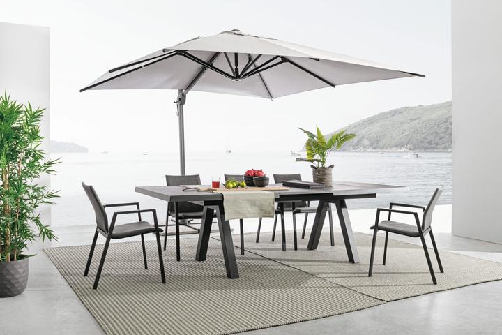 Image du produit Bizzotto Table à rallonge de jardin Krion 205- anthracite (205 cm)