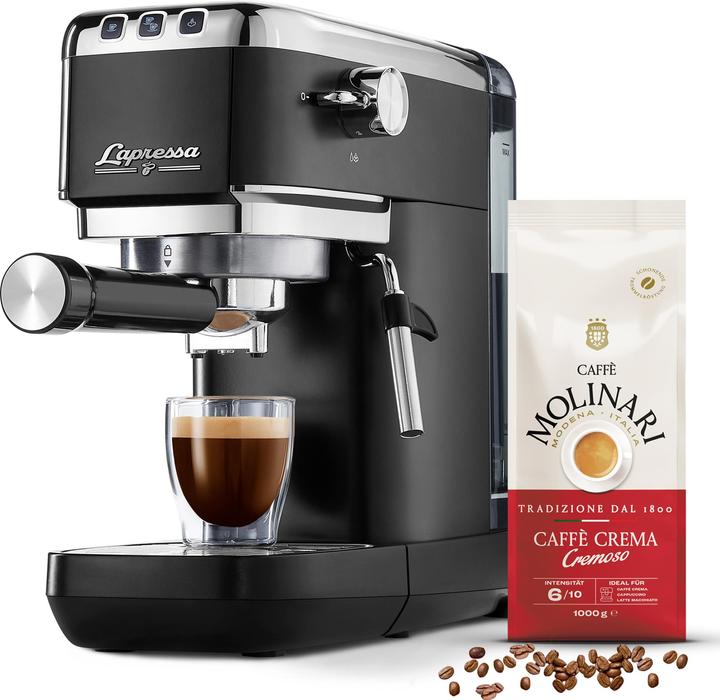 Tchibo Portafilter espresso machine "Lapressa" black coffee tasting pack FREE of charge