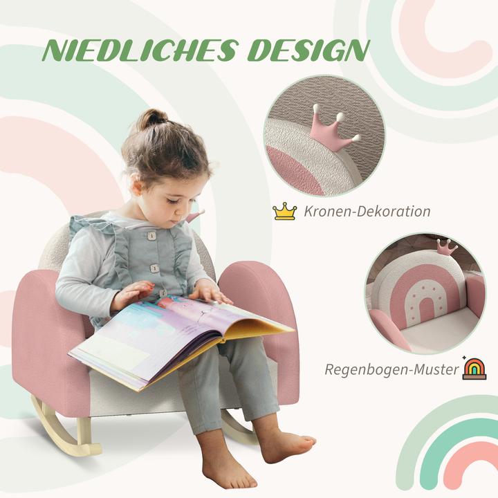 Produktbild Aiyaplay Kindersessel Samt, Holz Rosa (Kindersessel)