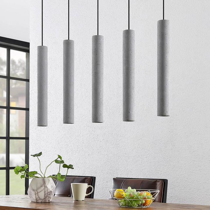 Produktbild Lindby Concretto 5 Pendelleuchte Concrete (GU10)