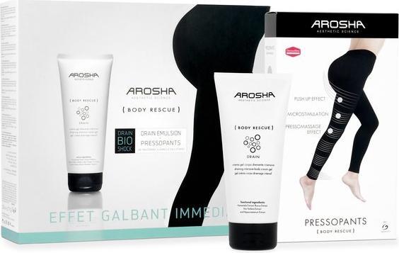 Arosha Body Drain Bio Shock Body Rescue Drain 200 ml & Pressopants Gr. S (Körperlotion, 200 ml)