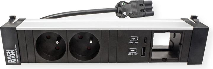 Image du produit Bachmann Power Frame M 2xUTE 916.5281xUSB A&C 22W 1xCM 0.2m GST18 (2 x, PECO 7/5, CEE 7/3, 0.20 m)