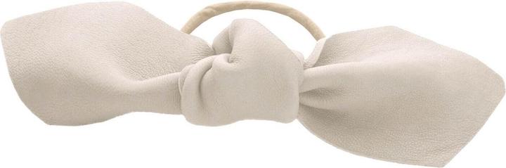 Image du produit Corinne World - Leather Bow Big Hair Tie Cream (Élastiques à cheveux)