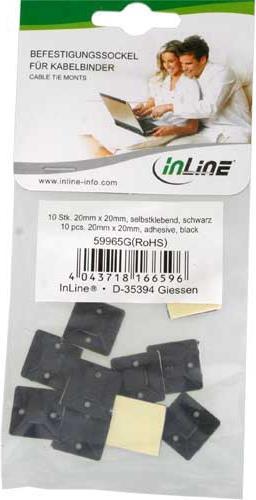 Produktbild InLine Befestigungssockel (Befestigungsschlaufen, 20 mm, 10 Stk.)