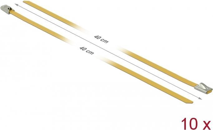 Actual product image Delock Stainless steel cable tie 400x4,6 10pcs. (Metal cable ties, 400 mm, 10 pcs.)