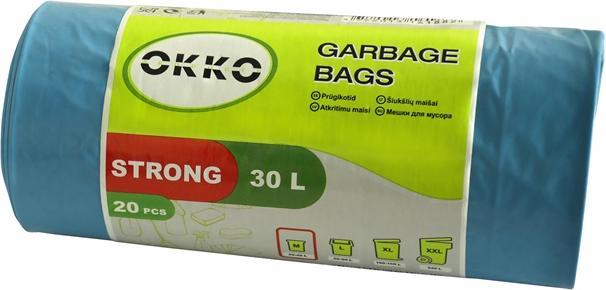 Okko Trash Bag Strong Blue 30l 20pcs (20 x, 30 l)