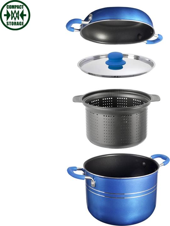 Produktbild Brunner Topf Set Skipper 4 + 1 Ø 22 cm (22 cm, Pfannenset + Topfset)