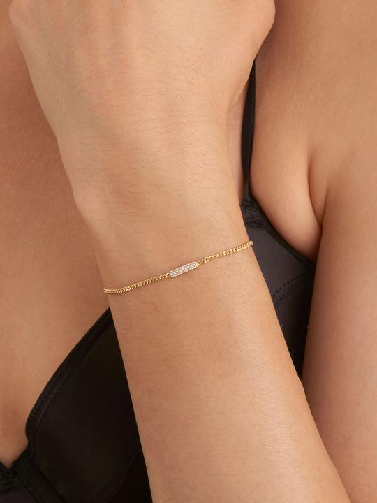 Actual product image Ania Haie Bracelet Glam Bar B037-02G Ladies (16.50 cm, 925 silver)