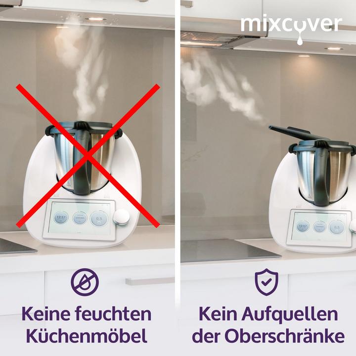 Image du produit Mixcover Évacuateur de vapeur d'eau Steamy Embout vapeur Hotte aspirante pour Thermomix TM6/ TM5/ TM31 et