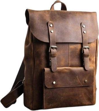 Image du produit Only-Bags.Store Sac à dos en cuir, sac à dos en cuir marron, sac à dos, sac à dos en cuir pour hommes, sac à dos