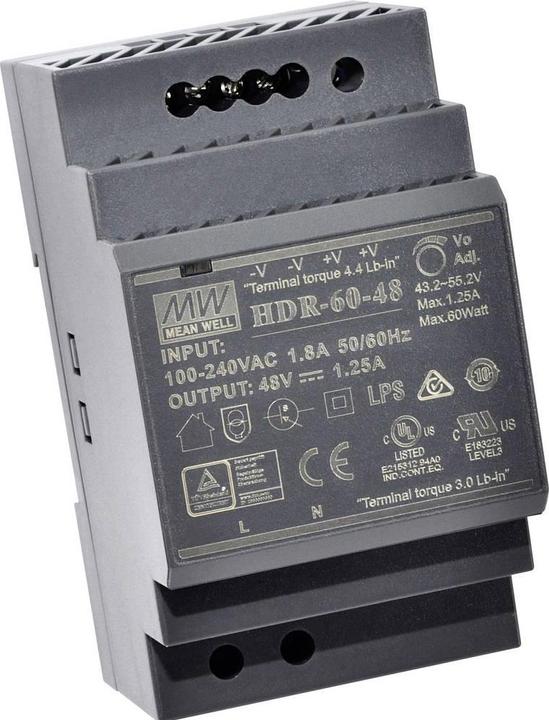Image du produit MeanWell Alimentation rail DIN 12 V/DC 4.5 A 54 W 1 x