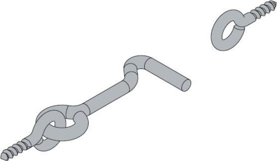 Actual product image Hettich Sturmhaken 16 x 37 mm (1 pcs.)