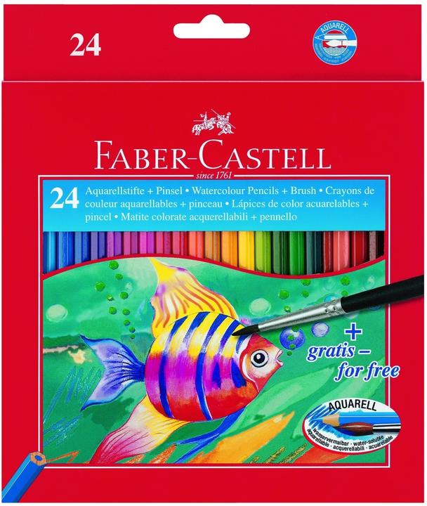 Faber-Castell Matite acquerello classiche (Multicolore, 24 x)