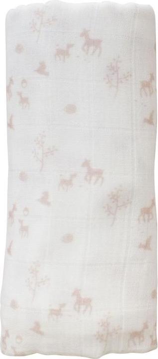 Actual product image Snoozebaby Organic cotton muslin cloth, 80 x 80, Peach Blush (80 cm, 80 cm)