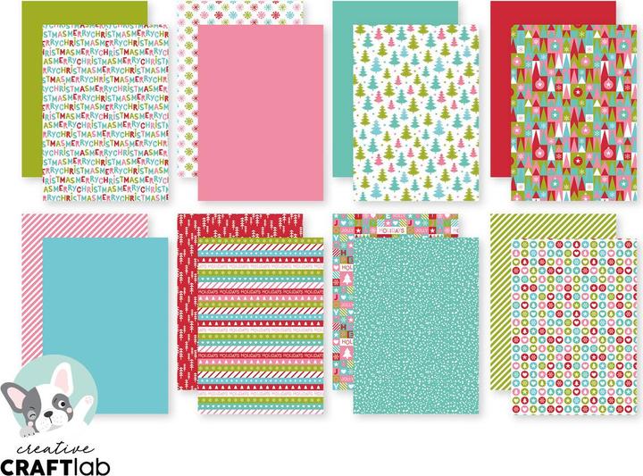 Image du produit art by marlene Papier à dessin "Holly Jolly" Friendz (16 g/m²)