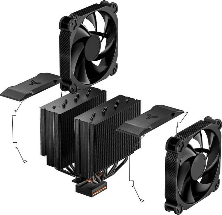 Actual product image Jonsbo HX7280 CPU Cooler - 2x 140mm, 1x 120mm (160 mm)
