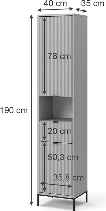 Actual product image Vicco Eliza (40 x 35 x 190 cm)