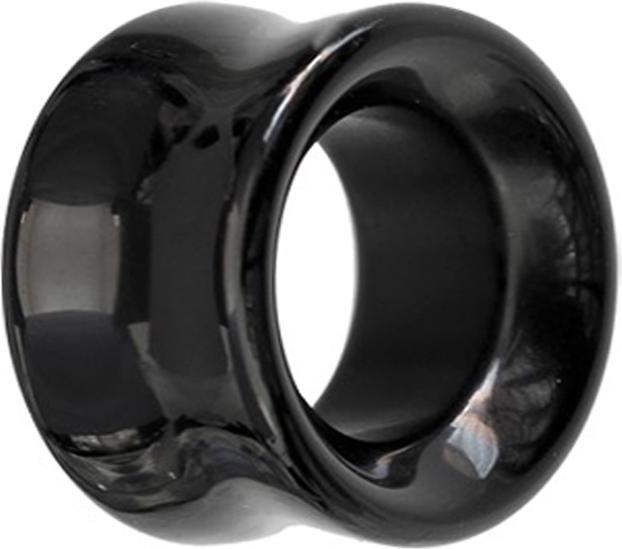Produktbild Star Piercing Flared Tunnel schwarz aus Glas (ohne Messing, Titan G23)