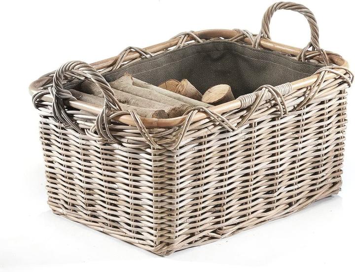 Immagine prodotto Kobolo Cesto per caminetto, Tessuto grigio Kubu scuro