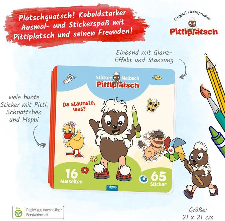 Image du produit Notre marchand de sable Livre de coloriage Stickers Pittiplatsch