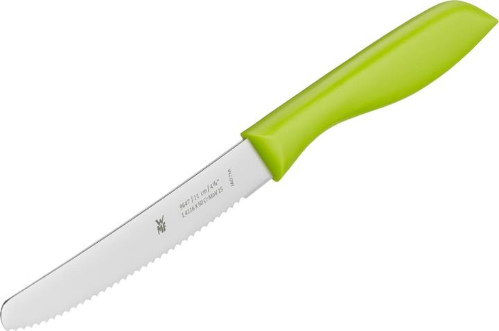 Produktbild WMF Brotzeitmesser Brötchenmesser Frühstücksmesser Set 2tlg 23cm Wellenschliff grün (11 cm)