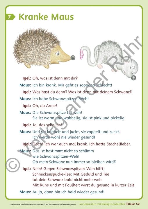 Produktbild Vorlesen üben mit Dialog-Geschichten Klasse 1/2. Textkarten (Deutsch, Katja Lenk, 2015)
