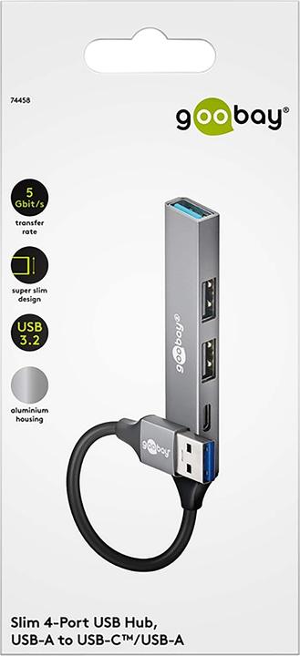 Actual product image Goobay 74458 (USB-A, 4 Ports)
