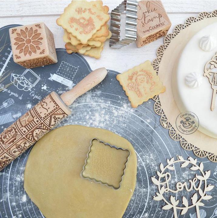 Produktbild ScrapCooking Teigrolle mit Prägung "NATURE"
