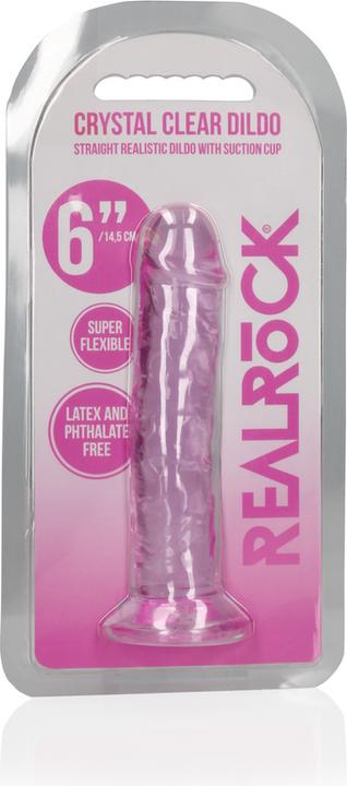 Actual product image RealRock Straight Realistic Dildo with Suction Cup - 6" / 14,5