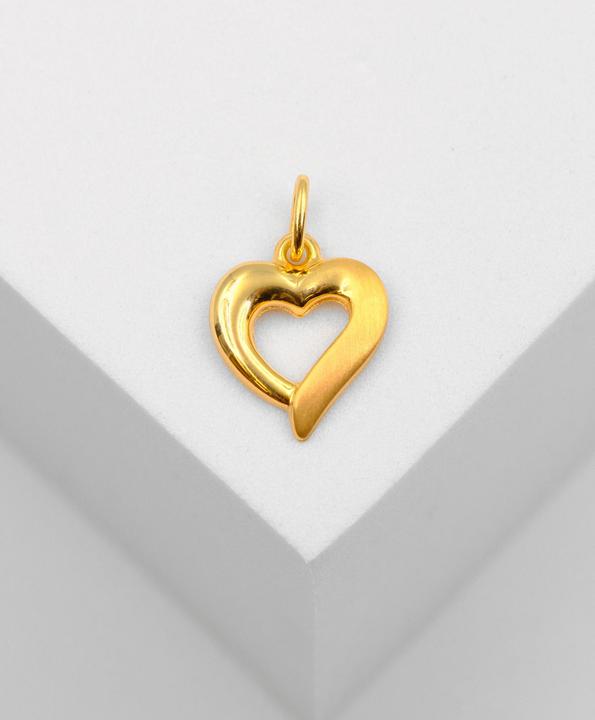 Image du produit Muau Pendant heart yellow gold 750, 17x11mm (Or jaune 750/18K)