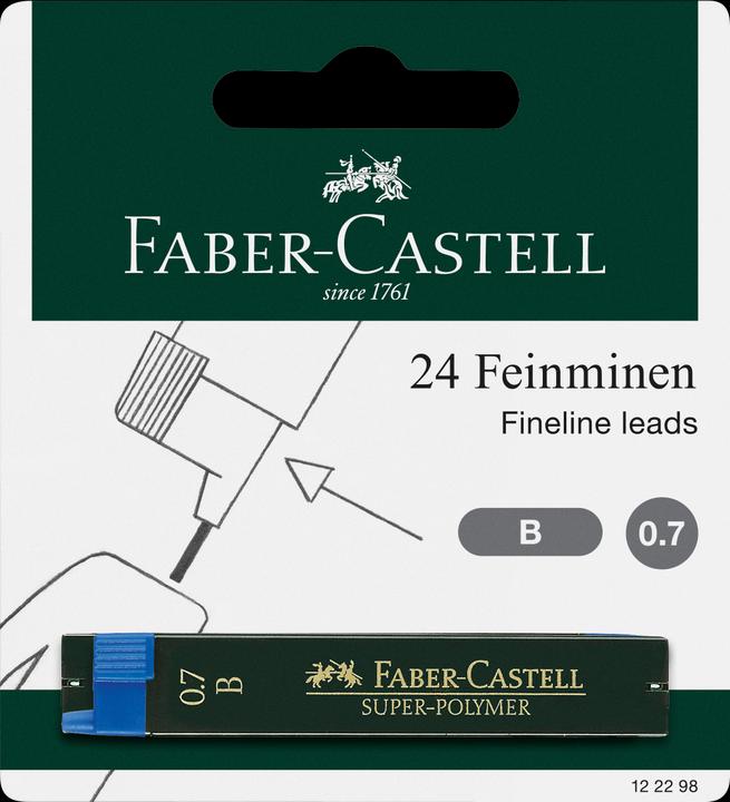 Immagine prodotto Faber-Castell Piombi sottili (Gelina, Nero, 0.70 mm)
