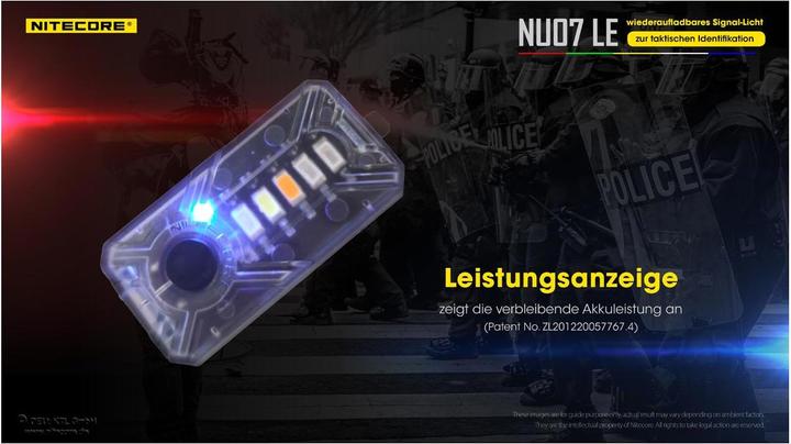 Actual product image Nitecore NU07 LE - Signal light (6.20 cm, 15 lm)