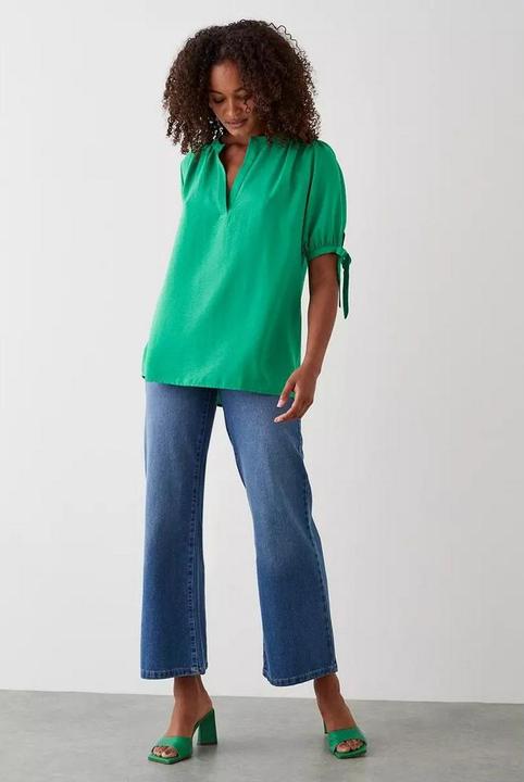 Immagine prodotto Dorothy Perkins Camicia alta Overhead con maniche a cravatta (38 D)