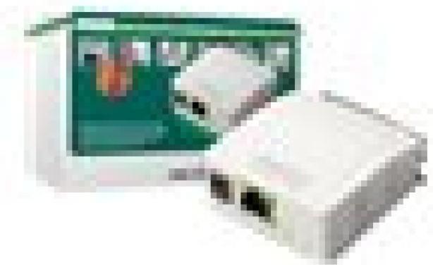 Actual product image Digitus Fast Ethernet print server 1xParallel 1xRJ-45 incl. power supply unit