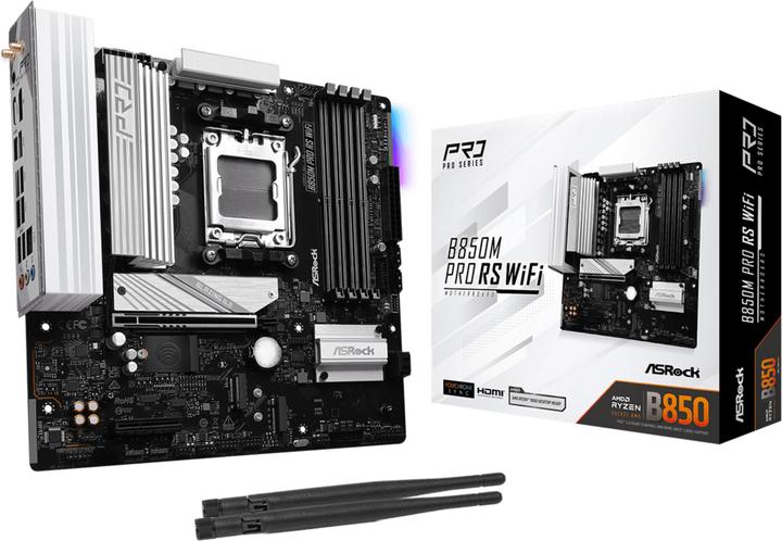 Actual product image AsRock B850M Pro RS WiFi (AM5, AMD B850, mATX)