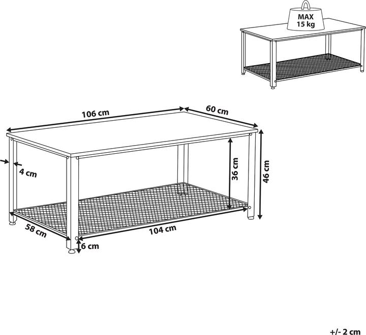 Image du produit Beliani Aston (106 x 46 x 60 cm)